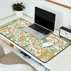 William Morris style lily of the valley light Desk Mat Gallery Image 2