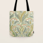 William Morris style lily of the valley light Tote Bag Gallery Image 1