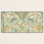 William Morris style lily of the valley light Desk Mat Gallery Image 3