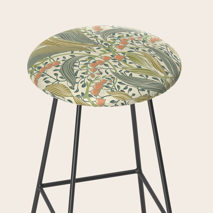 William Morris style lily of the valley light Stool Gallery Image 2