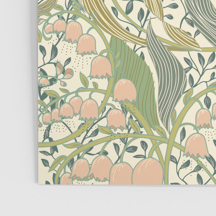 William Morris style lily of the valley light Poster Gallery Image 3