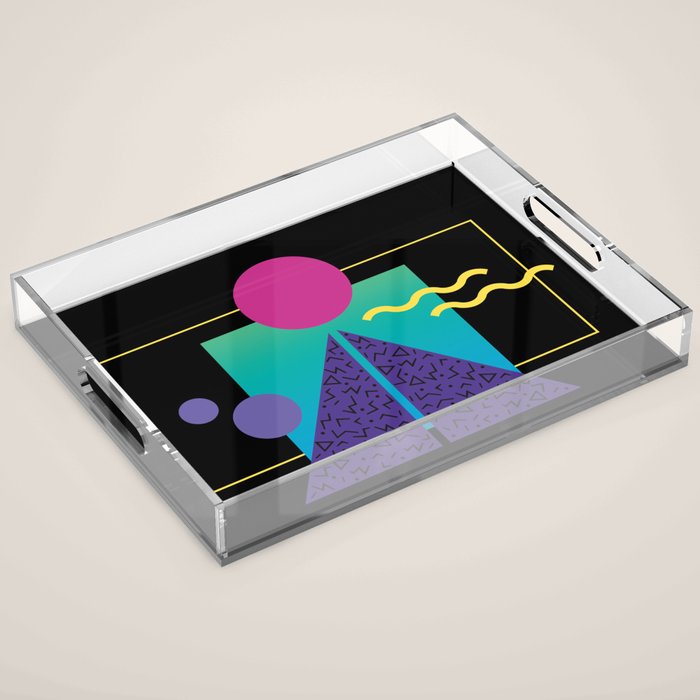 Memphis Pattern 37 / 80s - 90s Retro Acrylic Tray Gallery Image 1
