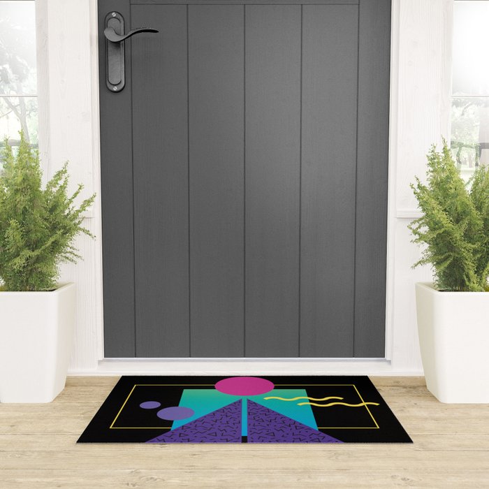 Memphis Pattern 37 / 80s - 90s Retro Welcome Mat Gallery Image 3