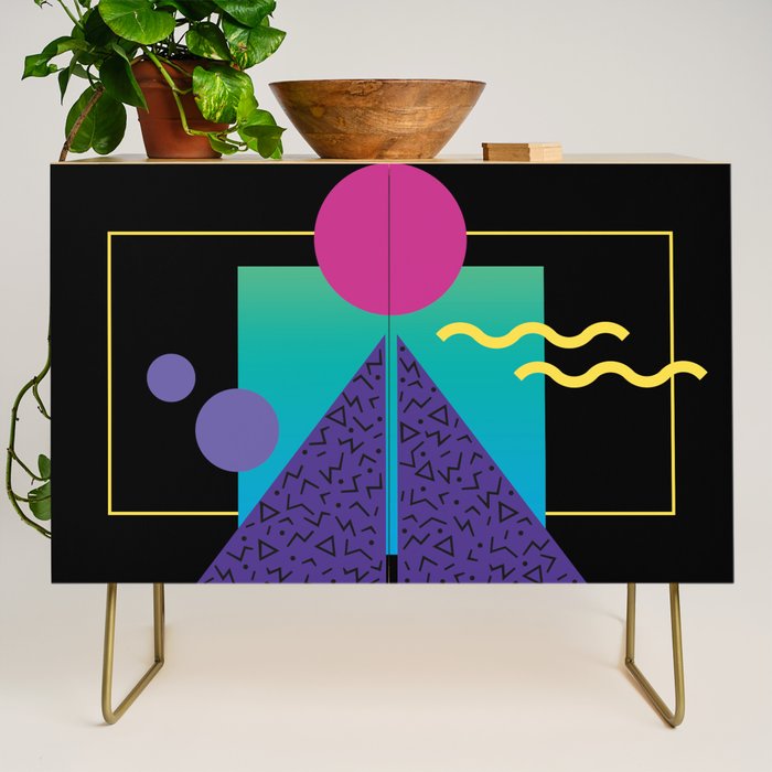 Memphis Pattern 37 / 80s - 90s Retro Credenza Gallery Image 1