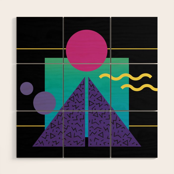 Memphis Pattern 37 / 80s - 90s Retro Wood Wall Art Gallery Image 1