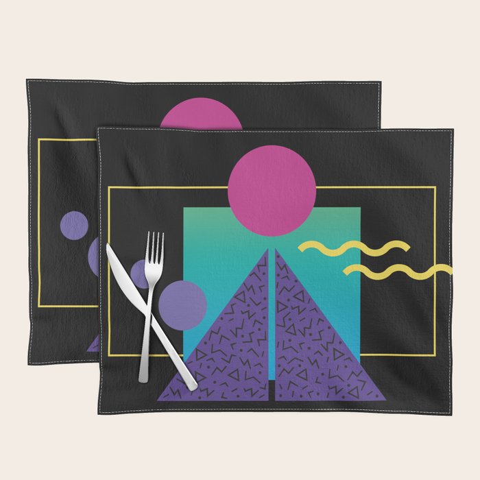 Memphis Pattern 37 / 80s - 90s Retro Placemat Gallery Image 1