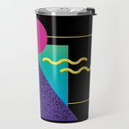 Memphis Pattern 37 / 80s - 90s Retro Travel Mug Gallery Image 2