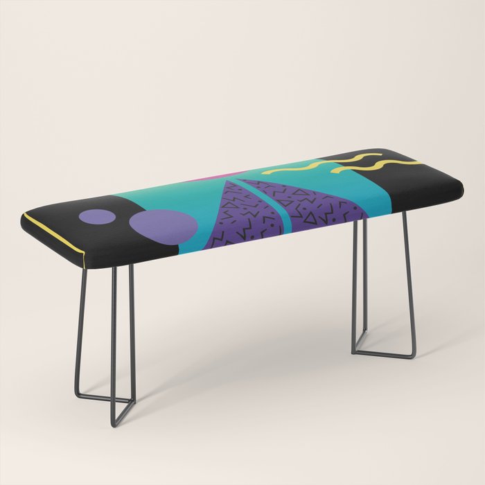 Memphis Pattern 37 / 80s - 90s Retro Bench Gallery Image 1