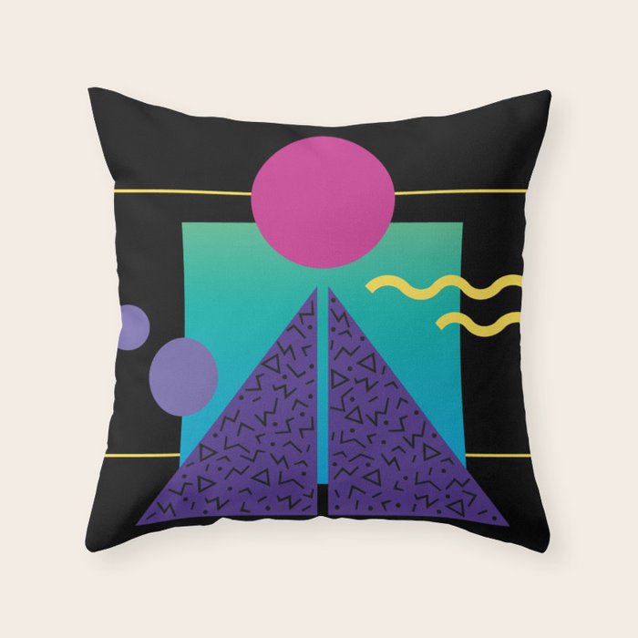 Memphis Pattern 37 / 80s - 90s Retro Throw Pillow Gallery Image 6