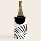 Modern Minimalist Line Art in Black and White Wine Chiller Gallery Image 2