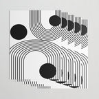 Modern Minimalist Line Art in Black and White Wrapping Paper Gallery Image 3