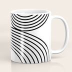 Modern Minimalist Line Art in Black and White Coffee Mug Gallery Image 1