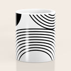 Modern Minimalist Line Art in Black and White Coffee Mug Gallery Image 4