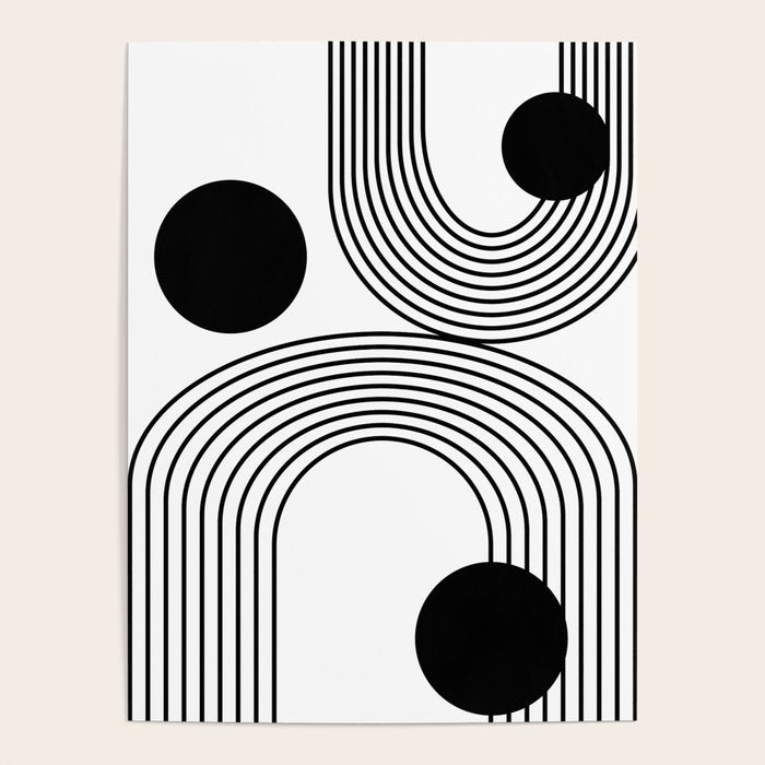 Modern Minimalist Line Art in Black and White Poster Gallery Image 4