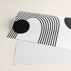 Modern Minimalist Line Art in Black and White Wrapping Paper Gallery Image 2