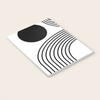 Modern Minimalist Line Art in Black and White Notebook Gallery Image 3