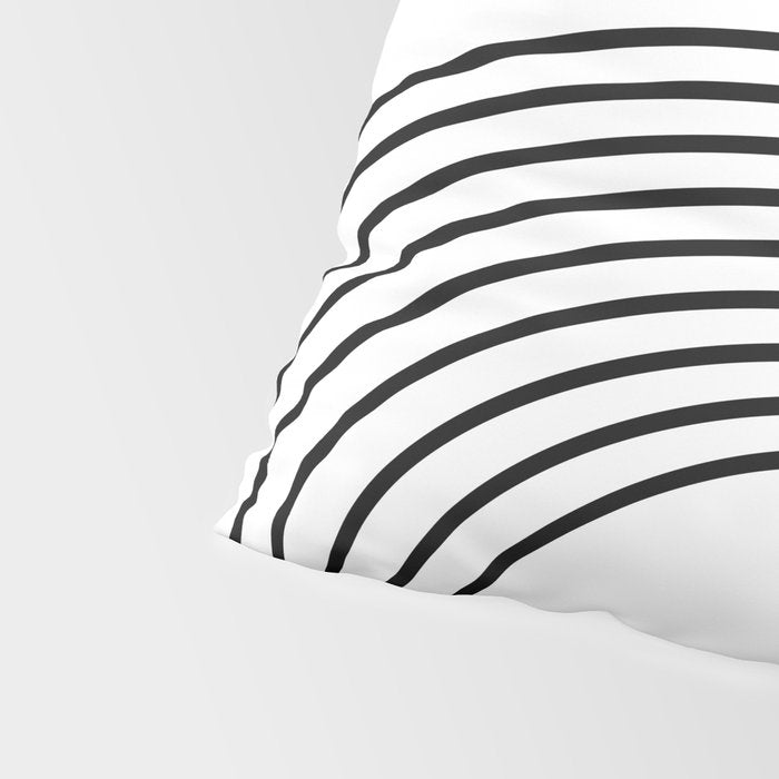 Modern Minimalist Line Art in Black and White Pillow Sham Gallery Image 4
