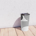 Modern Minimalist Line Art in Black and White Travel Mug Gallery Image 4
