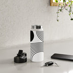 Modern Minimalist Line Art in Black and White Water Bottle Gallery Image 4