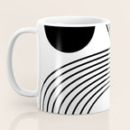 Modern Minimalist Line Art in Black and White Coffee Mug Gallery Image 3