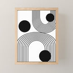Modern Minimalist Line Art in Black and White Mini Art Print Gallery Image 1