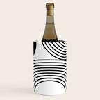 Modern Minimalist Line Art in Black and White Wine Chiller Gallery Image 1