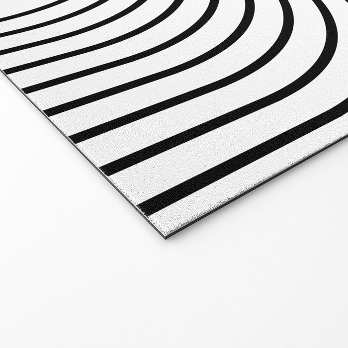 Modern Minimalist Line Art in Black and White Welcome Mat Gallery Image 2