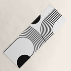 Modern Minimalist Line Art in Black and White Yoga Mat Gallery Image 1