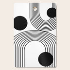 Modern Minimalist Line Art in Black and White Cutting Board Gallery Image 1