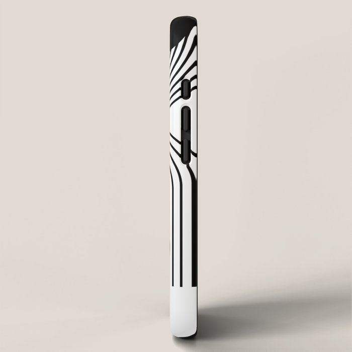Modern Minimalist Line Art in Black and White iPhone Case Gallery Image 2