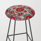 Shakhrisyabz Bokhara Uzbekistan Silk Embroidery Print Stool Gallery Image 2
