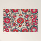 Shakhrisyabz Bokhara Uzbekistan Silk Embroidery Print Welcome Mat Gallery Image 1