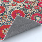 Shakhrisyabz Bokhara Uzbekistan Silk Embroidery Print Rug Gallery Image 4