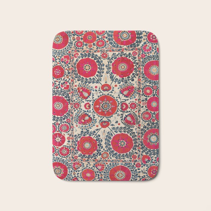 Shakhrisyabz Bokhara Uzbekistan Silk Embroidery Print Bath Mat Gallery Image 1