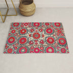 Shakhrisyabz Bokhara Uzbekistan Silk Embroidery Print Rug Gallery Image 1