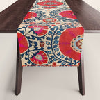 Shakhrisyabz Bokhara Uzbekistan Silk Embroidery Print Table Runner Gallery Image 1