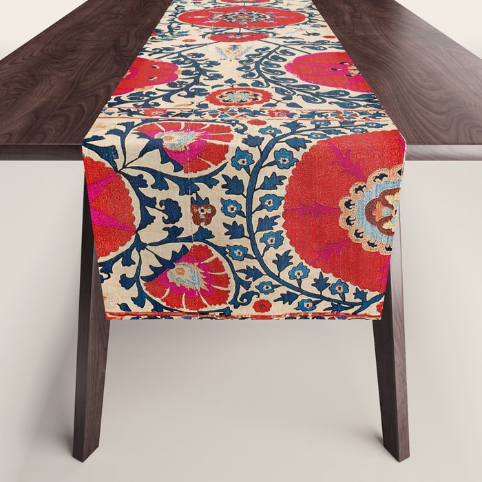 Shakhrisyabz Bokhara Uzbekistan Silk Embroidery Print Table Runner Gallery Image 1