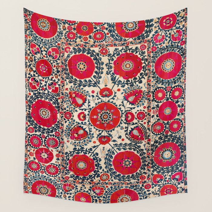 Shakhrisyabz Bokhara Uzbekistan Silk Embroidery Print Wall Tapestry Gallery Image 4