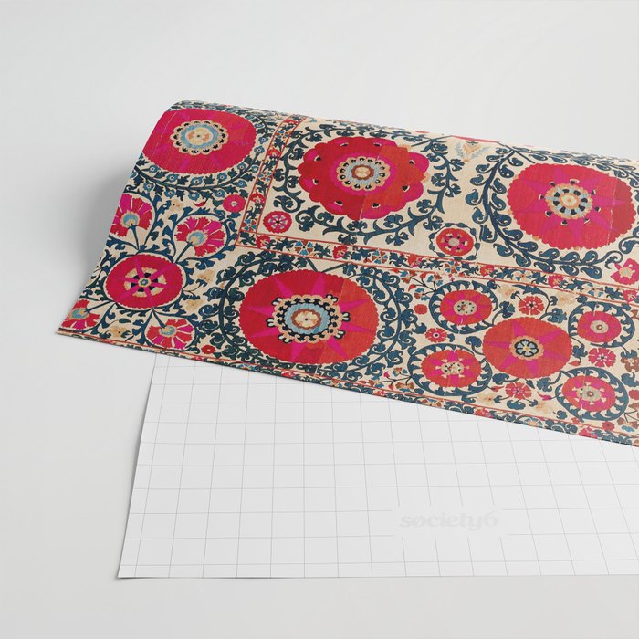 Shakhrisyabz Bokhara Uzbekistan Silk Embroidery Print Wrapping Paper Gallery Image 2