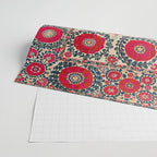 Shakhrisyabz Bokhara Uzbekistan Silk Embroidery Print Wrapping Paper Gallery Image 2