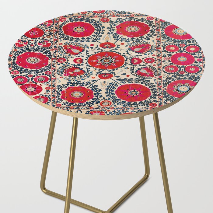 Shakhrisyabz Bokhara Uzbekistan Silk Embroidery Print Side Table Gallery Image 2