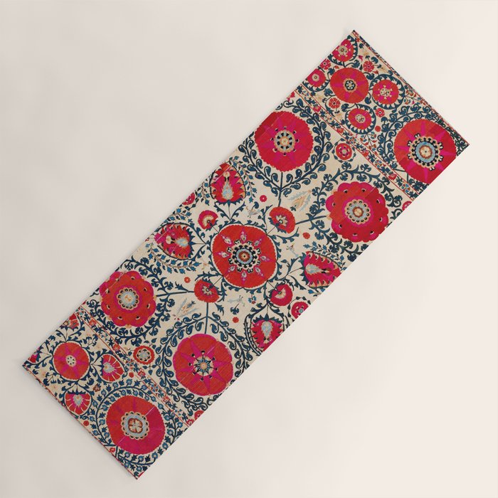Shakhrisyabz Bokhara Uzbekistan Silk Embroidery Print Yoga Mat Gallery Image 1