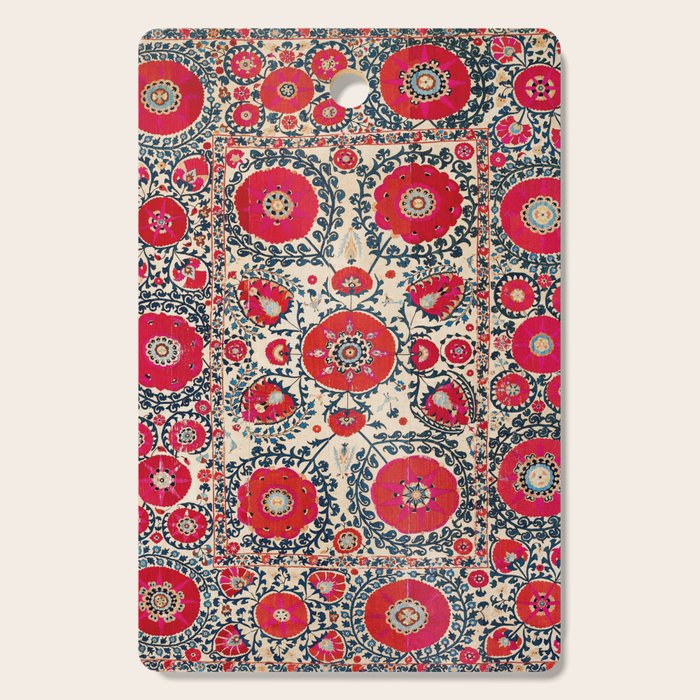Shakhrisyabz Bokhara Uzbekistan Silk Embroidery Print Cutting Board Gallery Image 1