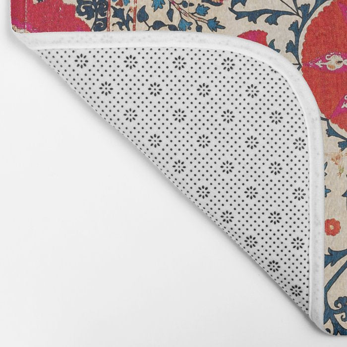 Shakhrisyabz Bokhara Uzbekistan Silk Embroidery Print Bath Mat Gallery Image 2