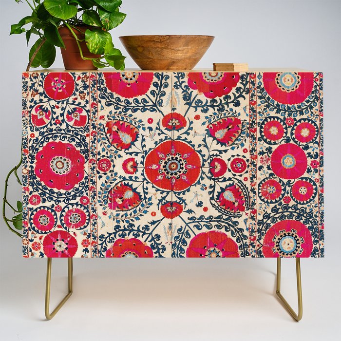 Shakhrisyabz Bokhara Uzbekistan Silk Embroidery Print Credenza Gallery Image 1
