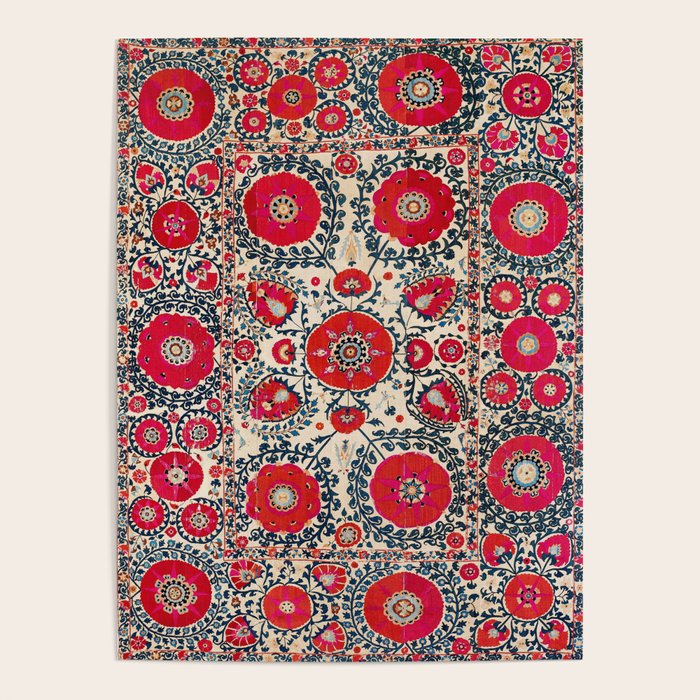 Shakhrisyabz Bokhara Uzbekistan Silk Embroidery Print Poster Gallery Image 1