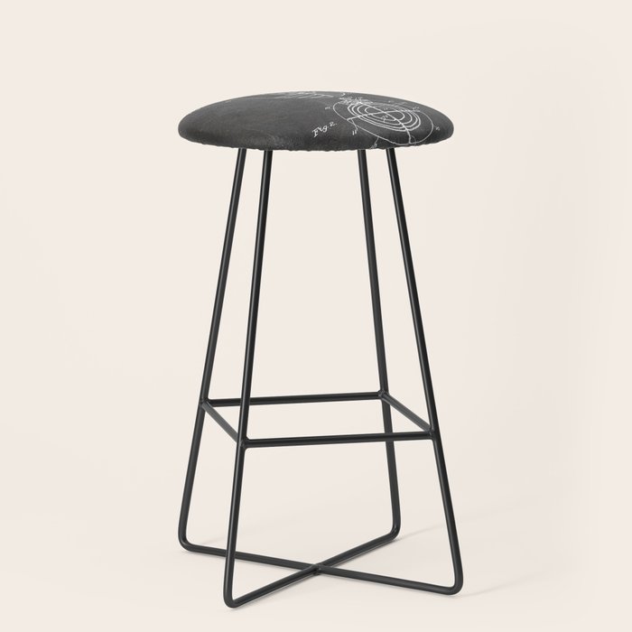 American Football Patent - Football Art - Black Chalkboard Stool Gallery Image 1
