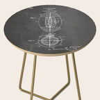 American Football Patent - Football Art - Black Chalkboard Side Table Gallery Image 2