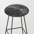 American Football Patent - Football Art - Black Chalkboard Stool Gallery Image 2