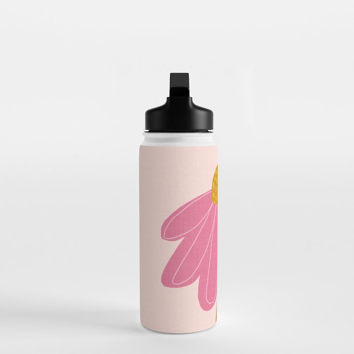 Woodland flower - pink Water Bottle Gallery Image 3